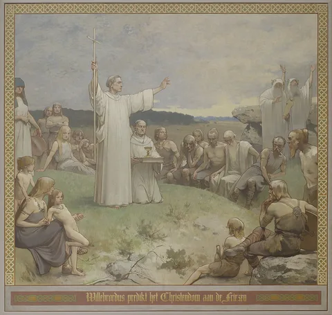 George Sturm, Willibrordus preaching to the Friezes