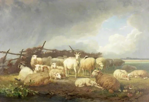 Edward Woutermaertens, Sheep and Goats Sheltering