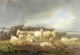 Edward Woutermaertens, Sheep and Goats Sheltering