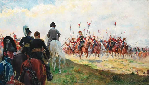 Henri-Georges Chartier, The Red Lancers after the charge at the battle of Hanau
