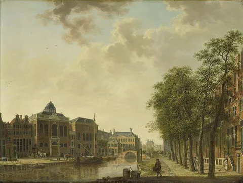 Hendrik Keun, View of the Houtmarkt in Amsterdam