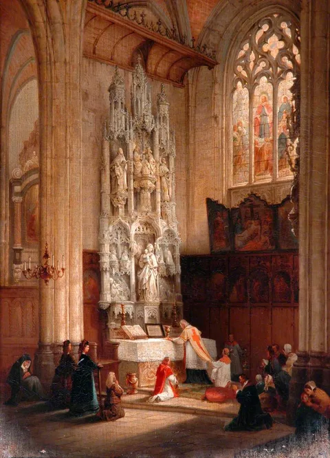 Bernard Neyt, Interior of the Church of St Waudru, Mons