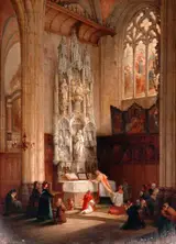 Bernard Neyt, Interior of the Church of St Waudru, Mons