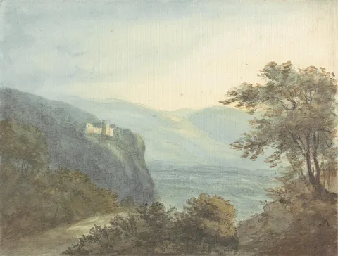 John Malchair, Mountainous Landscape with Castle on Hill