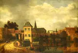 Balthasar van der Veen, View of Haarlem from across the Spaarne, near the Eendjespoort
