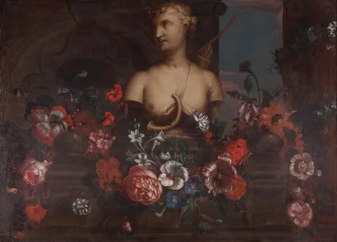 Pieter Hardimé, A Bust of Diana with a Garland