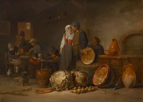 Jan Jansz. Buesem, Tavern Scene with Standing Couple