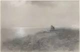 Ferdinand Carl Sierich, Teun de jager met hond in de duinen uitkijkend over de zee