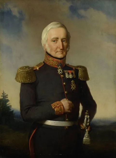 Bastiaan de Poorter, Huibert Gerard Baron Nahuys van Burgst (1782-1858). Lid van de Raad van Nederlands Oost Indië, in het uniform van generaal-majoor titulair