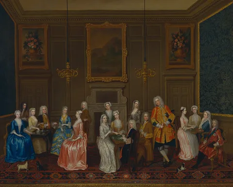 Charles Philips, Tea Party at Lord Harrington's House, St. James'