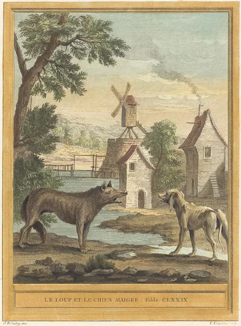 Louis Simon Lempereur, Le loup et le chien maigre (The Wolf and the Thin Dog)