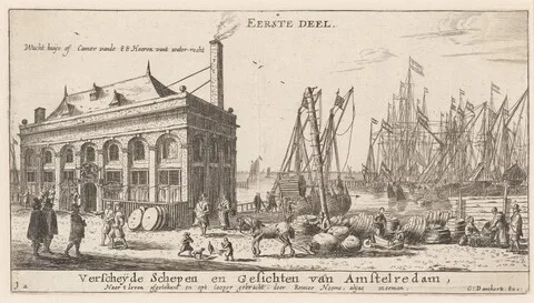 Cornelis Danckerts, View of the Port of Amsterdam with the Office of the Water Authority (Title Page)
