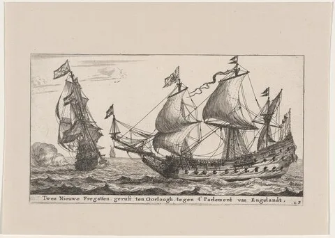 Cornelis Danckerts, Two Dutch Frigates