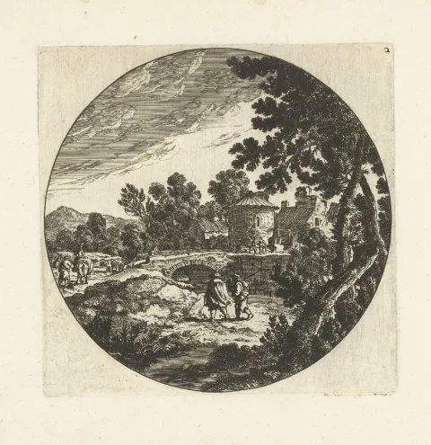 Cornelis Danckerts, Landschappen met rond kader