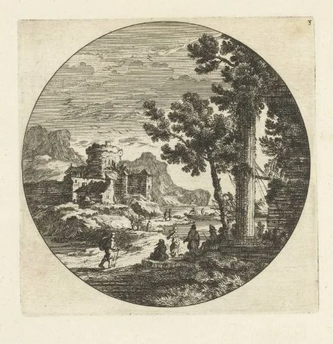 Cornelis Danckerts, Landschappen met rond kader