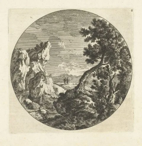Cornelis Danckerts, Landschappen in rond kader