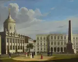Wilhelm Barth, Der Alte Markt in Potsdam nach Südosten mit Altem Rathaus und Palast Barberini