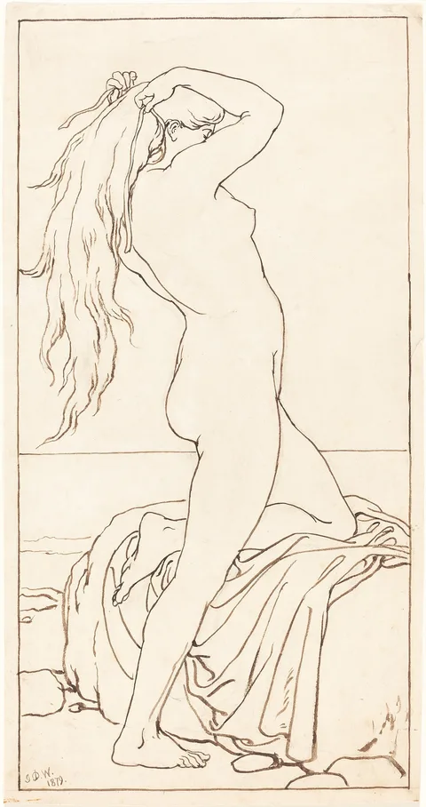 John Dawson Watson, Standing Nude Binding Her Hair