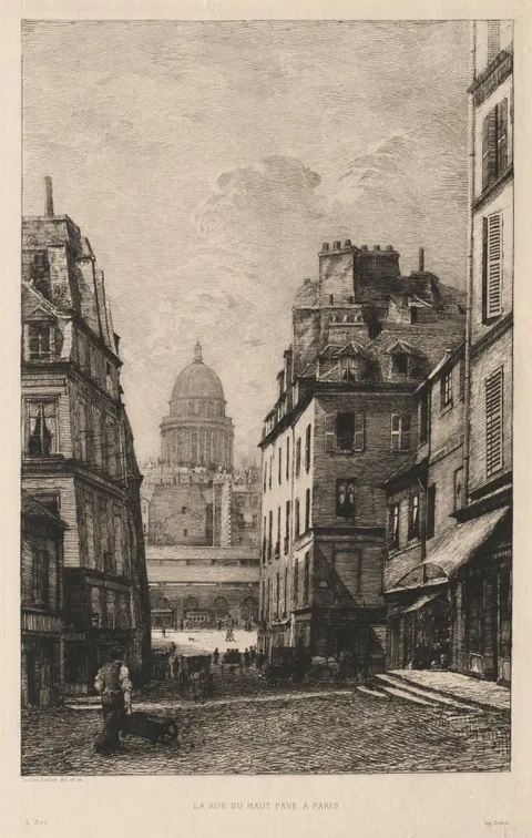 Lucien Gautier, La rue du Haut Pavé à Paris