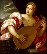 Parrasio Micheli, Young Woman Playing a Lute