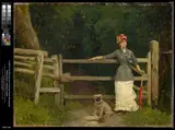 Roger Jourdain, Woman and Dog at the Gate