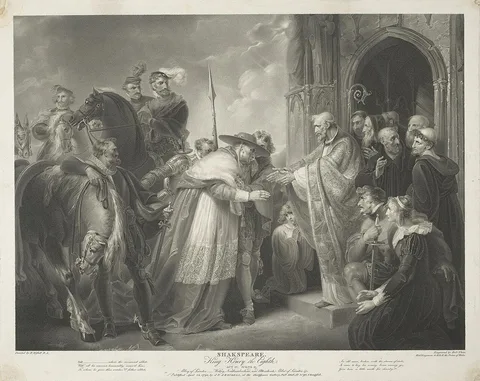 Robert Thew, King Henry the Eighth: Act IV Scene II: Abbey of Leicester. Wolsey, Northumberland, and Attendants, Abbot of Leicester, etc.