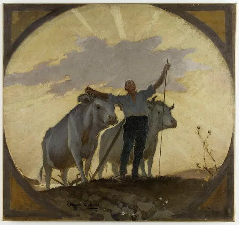 Georges Jules Bertrand, Sketch for the dining room of the Paris City Hall: Hymn of the Earth to the Sun