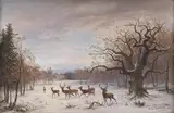 Ernst Gustav Doerell, Red deer in winter