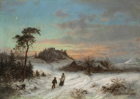 Ernst Gustav Doerell, Winter landscape