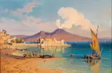 Edmund von Wörndle, View from the Riviera di Chiaia to the Castel dell'Ovo, Naples