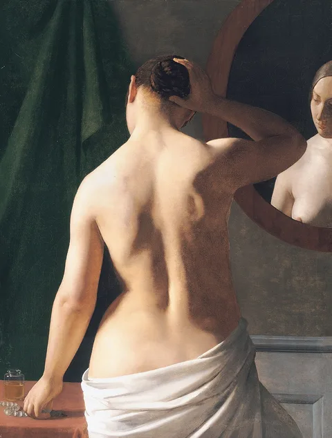 Ludvig August Smith, Female Model Before a Mirror