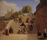 Julius Friedlænder, The Upper Flights of the Spanish Steps in Rome