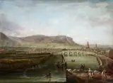 Hugh Frazer, View of the River Lagan and Halfpenny Bridge