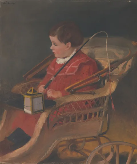 Alexander Kubínyi, Portrait of a boy in a stroller