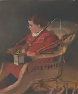 Alexander Kubínyi, Portrait of a boy in a stroller