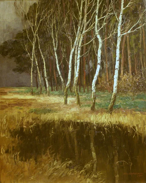 Carl Müller-Tenckhoff, Birches at the forest border
