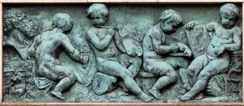 G. A. Lawson, Panel representing Painting Sculpture & Architecture - George Anderson Lawson