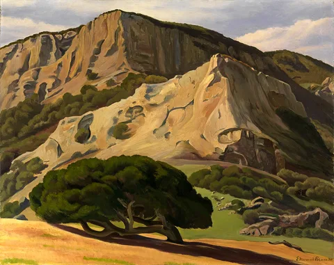 Edward Bruce, Oaks and Rocks--San Luis Obispo