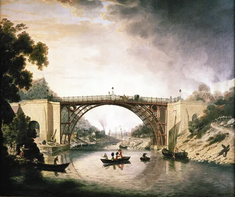 William Williams, The Cast Iron Bridge near Coalbrookdale