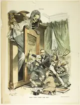 Louis Dalrymple, They Can't Keep Him Hid, from Puck