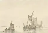 Albert van Beest, Drie zeilschepen op het water