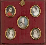 Thomas Richmond, A Group of Five Portrait Miniatures in a Single Frame