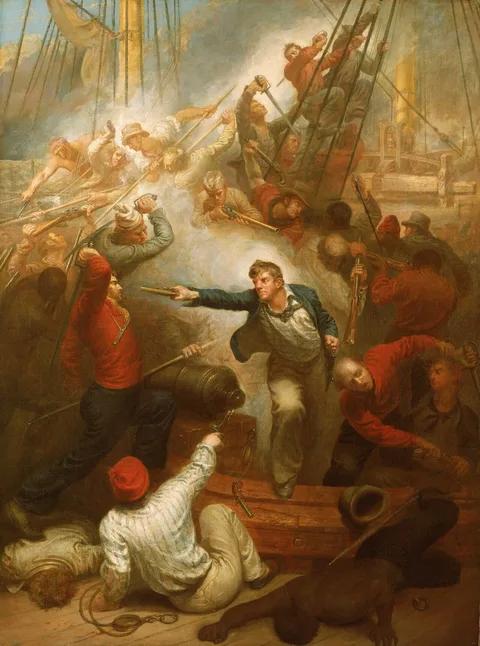 Samuel Drummond, Captain William Rogers capturing the 'Jeune Richard', 1 October 1807
