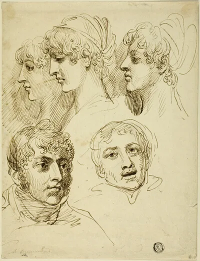 Samuel Drummond, Five Sketches of Heads
