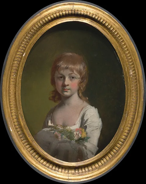 Henry Walton, Girl with a Bouquet of Flower