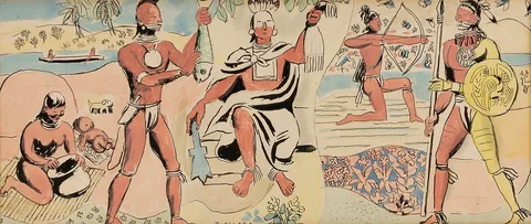 Edward Buk Ulreich, Bimini (Aborigine) (study for Tallahassee mural)