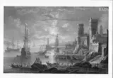 Giovanni Grevenbroeck, Phantastic - landscape of an Italian sea-port