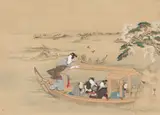Teisai Hokuba, Pleasure Boat on the Sumida River