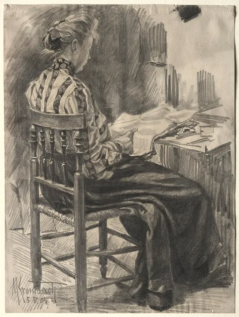Max Krombach, Woman Reading