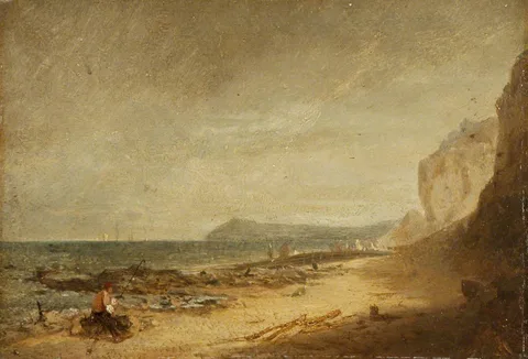 John Samuel Raven, Seascape: Hastings Coast Scene